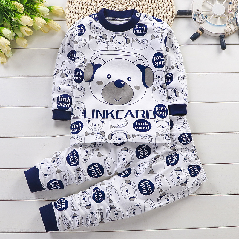 Baby Clothing For Sleep - Sonbahar pijama pijama kız erkek uzun
