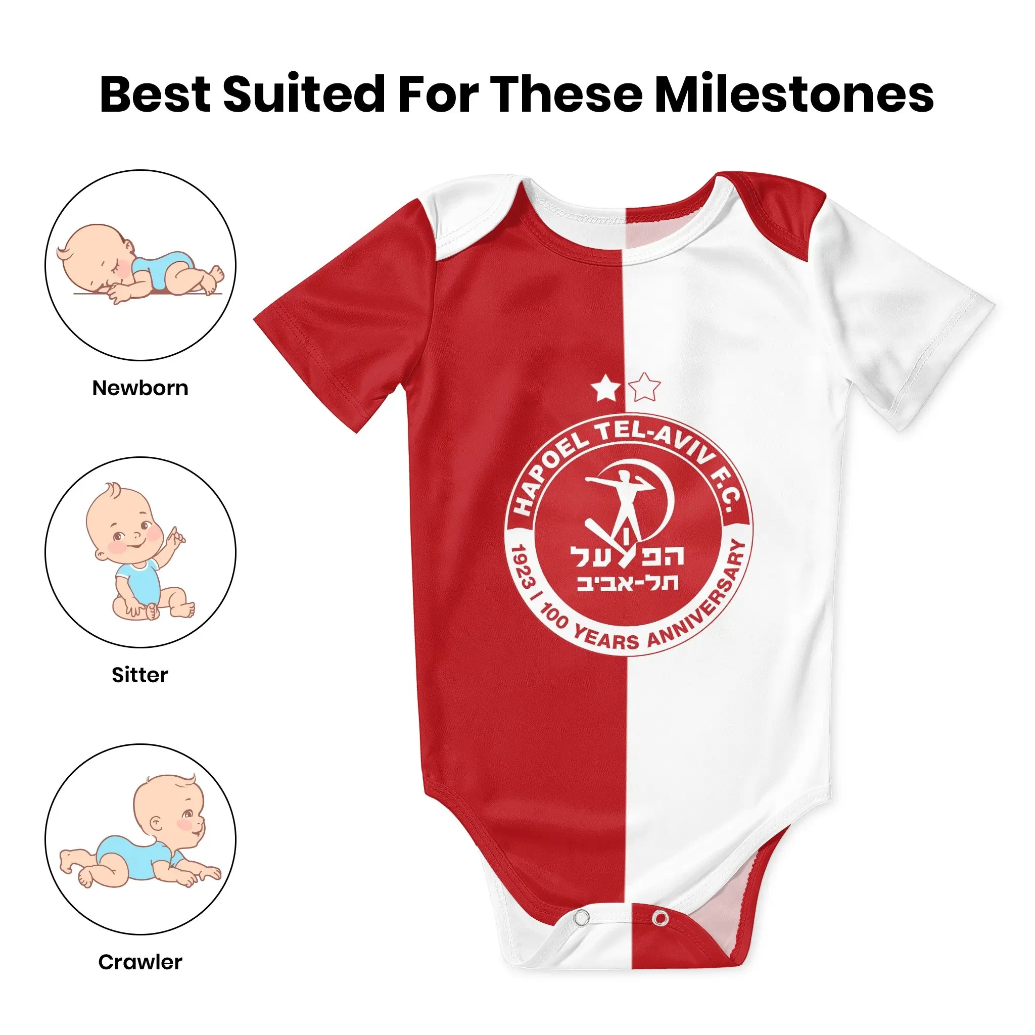 Hapoel Tel Aviv Bebek Bodysuit - Baby Clothing Brands incelemesi ve fiyatı